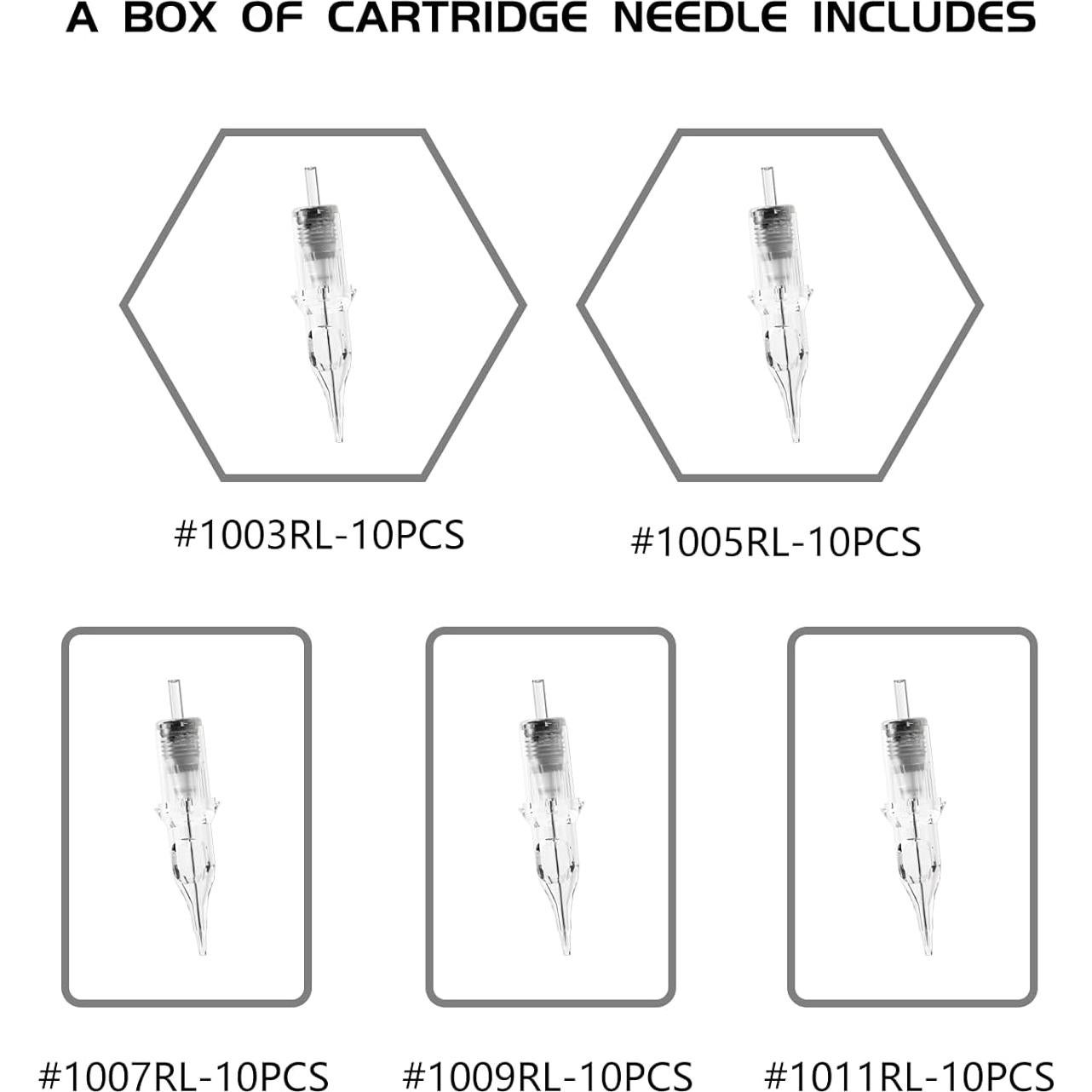 Agujas de Tatuaje Desechables BIGWASP 50pcs 4ta Gen Mezcla RL