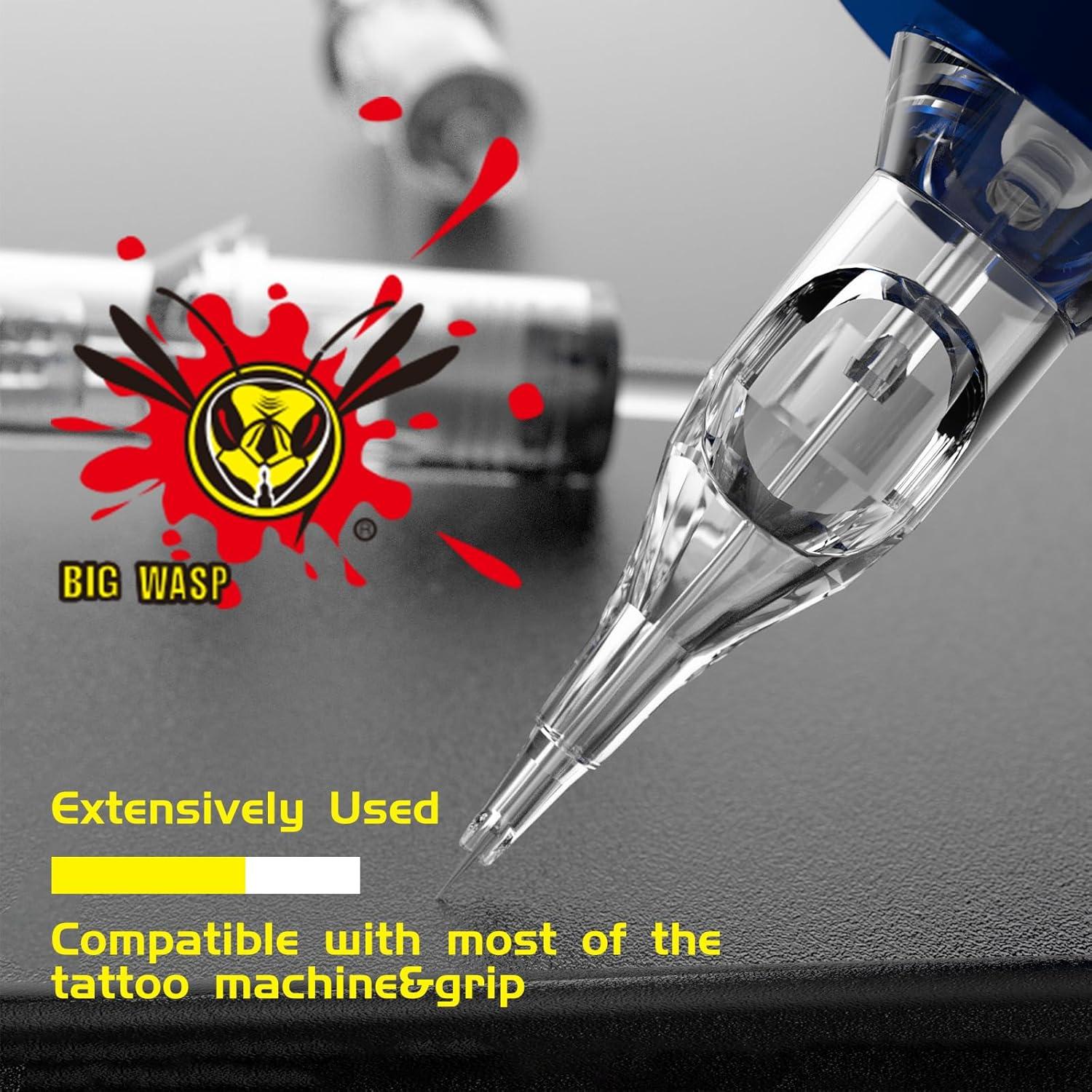 Agujas de Tatuaje Desechables BIGWASP 50pcs 4ta Gen Mezcla RL