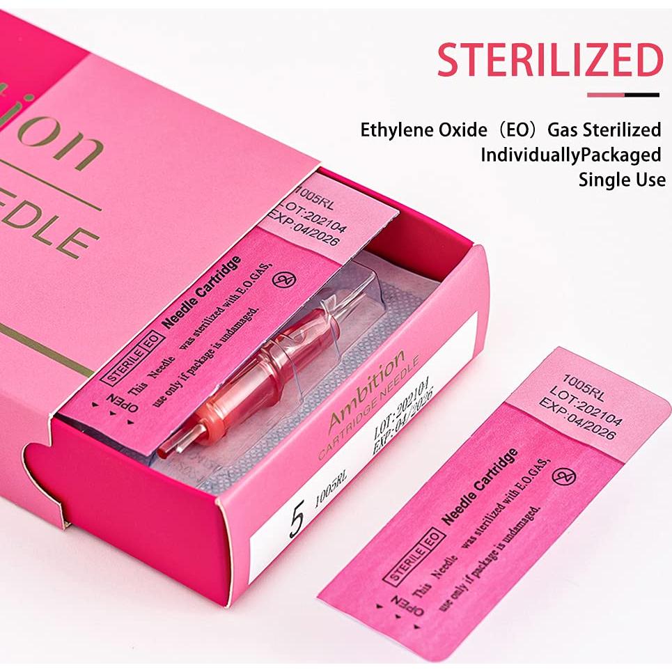 Agujas de Cartucho de Tatuaje Ambición 20Pcs 0.3mm Desechables