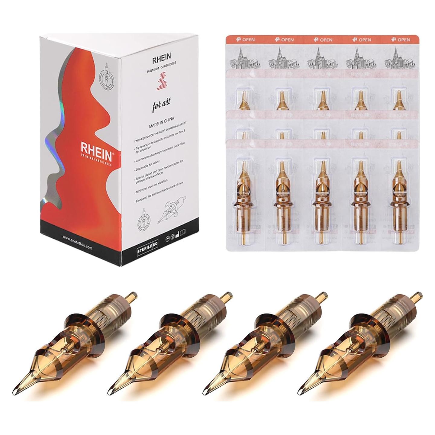 Cartuchos de Agujas de Tatuaje RHEIN 50pcs 3RL 0.3mm