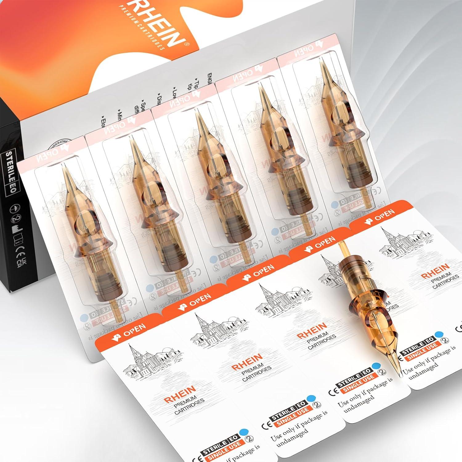 Cartuchos de Agujas de Tatuaje RHEIN 50pcs 3RL 0.3mm