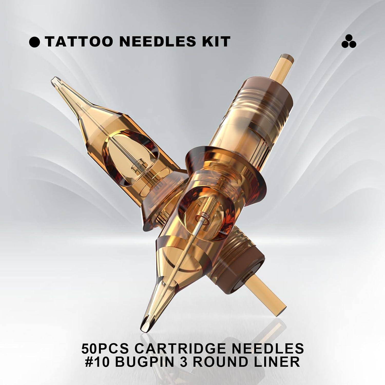 Cartuchos de Agujas de Tatuaje RHEIN 50pcs 3RL 0.3mm