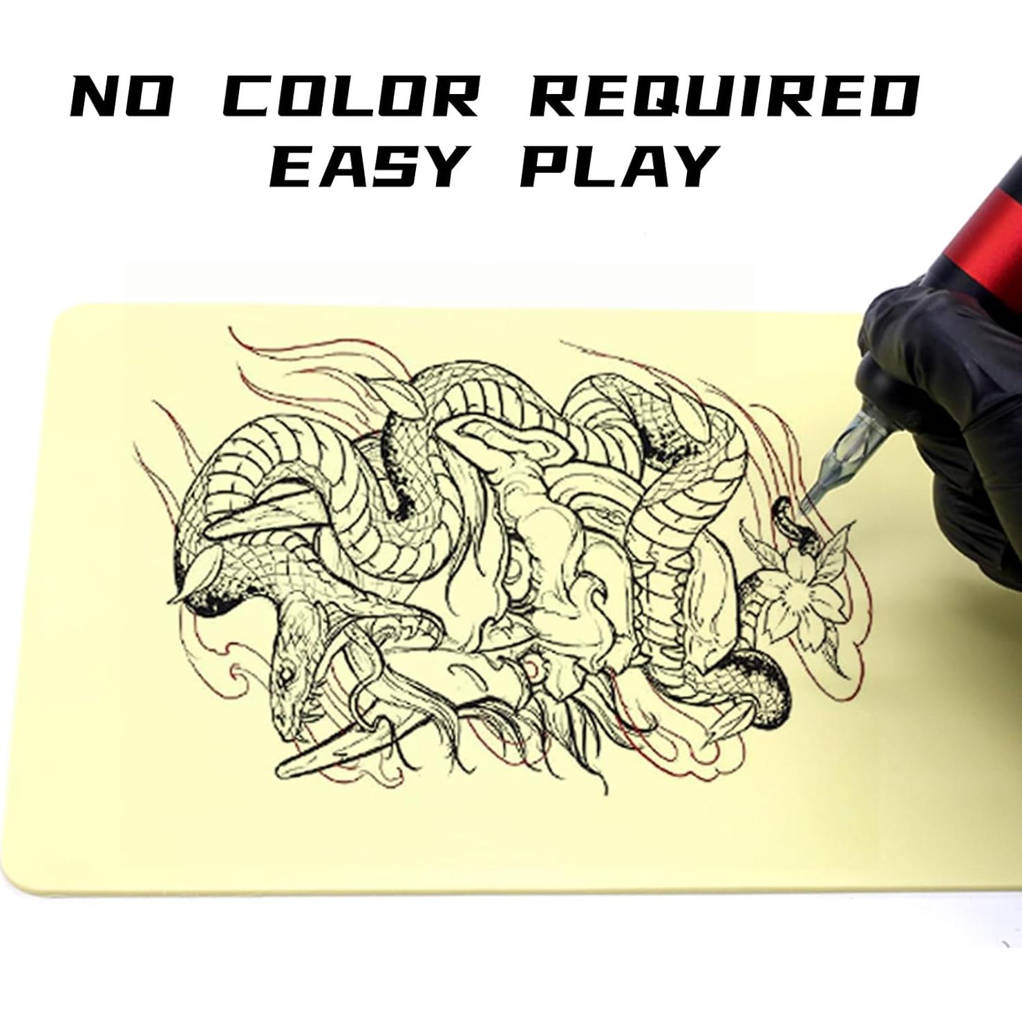 Piel de Práctica para Tatuaje 3 Pcs Silicona 30x20 cm