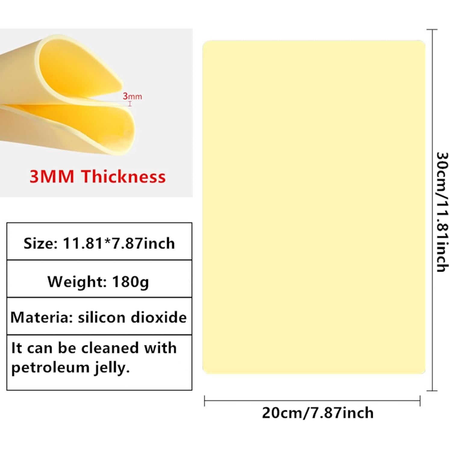 Piel de Práctica para Tatuaje 3 Pcs Silicona 30x20 cm