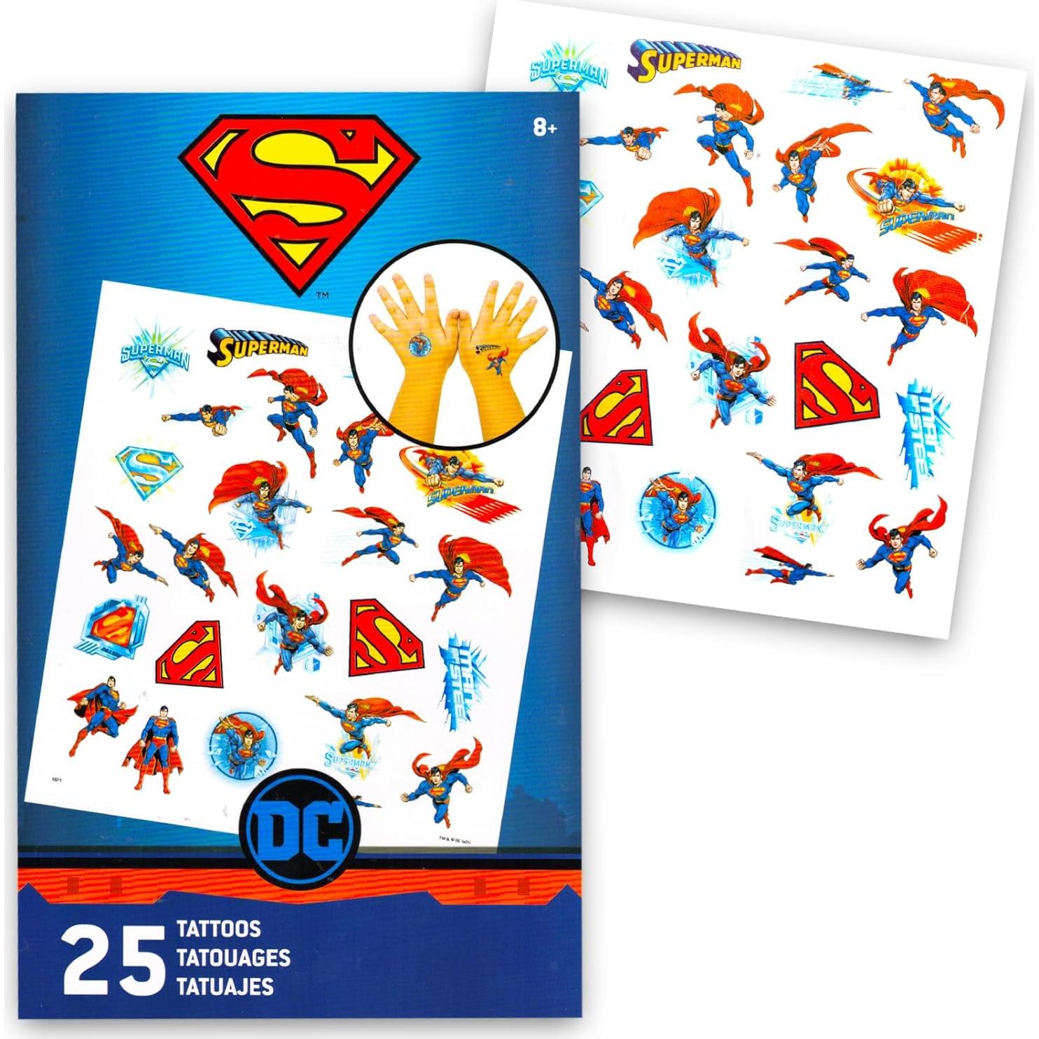 Conjunto de Tatuajes Temporales Superhéroes 150 Piezas