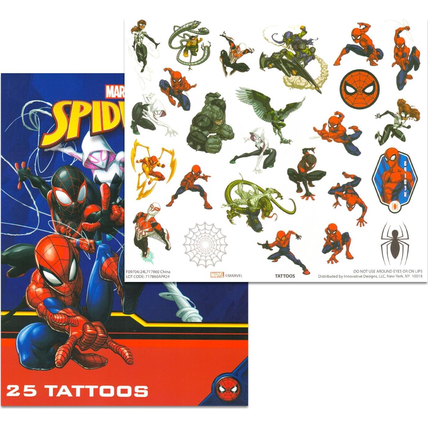 Conjunto de Tatuajes Temporales Superhéroes 150 Piezas