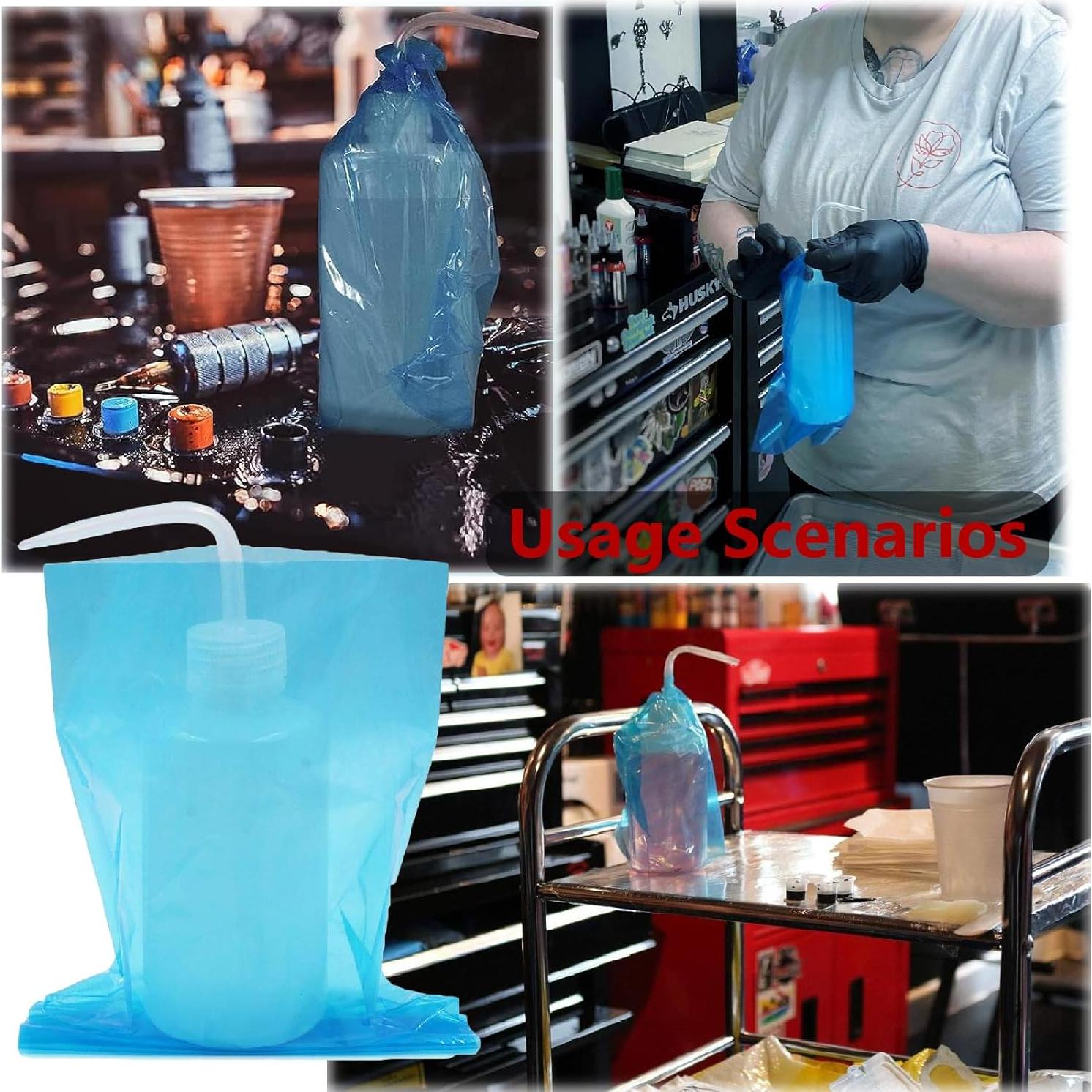 Botellas de Lavado de Tatuaje SOTICA 500ml + 250 Bolsas Desechables