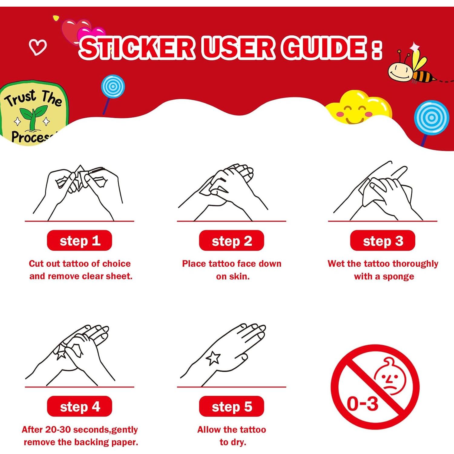 Tatuajes Temporales Motivacionales INCOK - 280 Diseños 8 Hojas