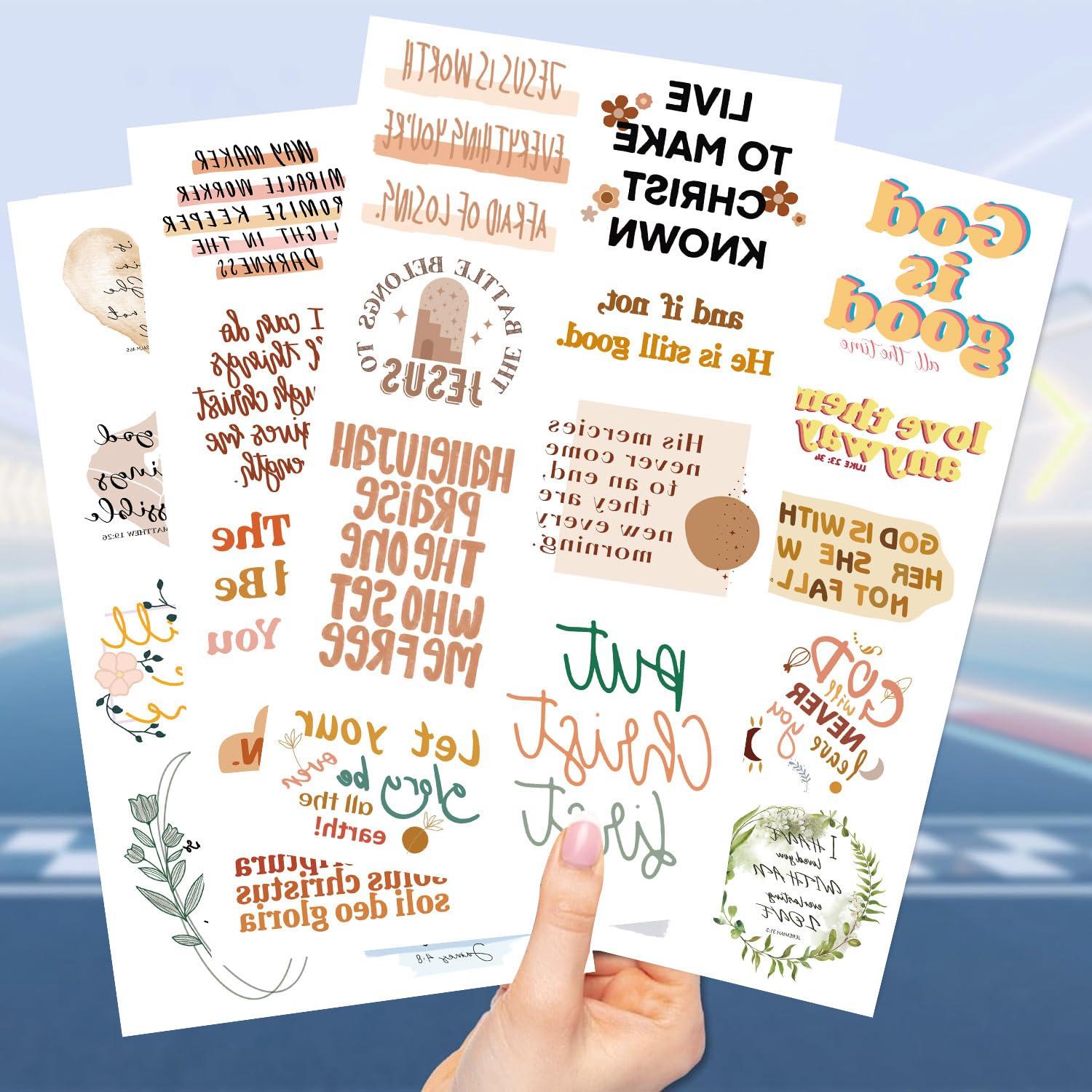 10 Hojas de Tatuajes Temporales Cristianos TOAYWANG