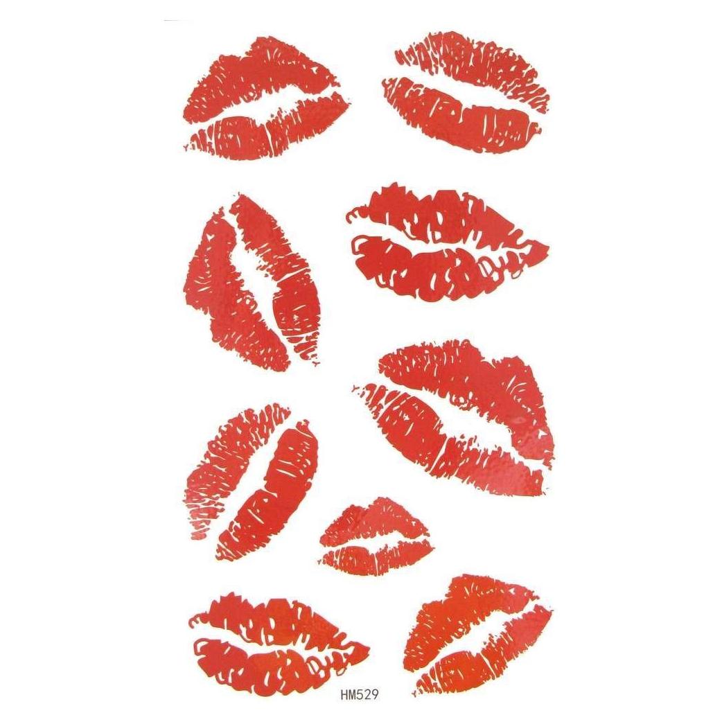 Tatuaje Temporal MapofBeauty Rojo Sandía 2 Pcs Impermeable