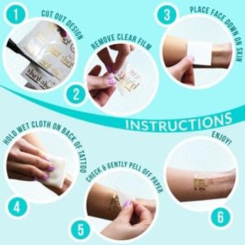 Tatuajes Temporales Metálicos Terra - 75+ Diseños Impermeables