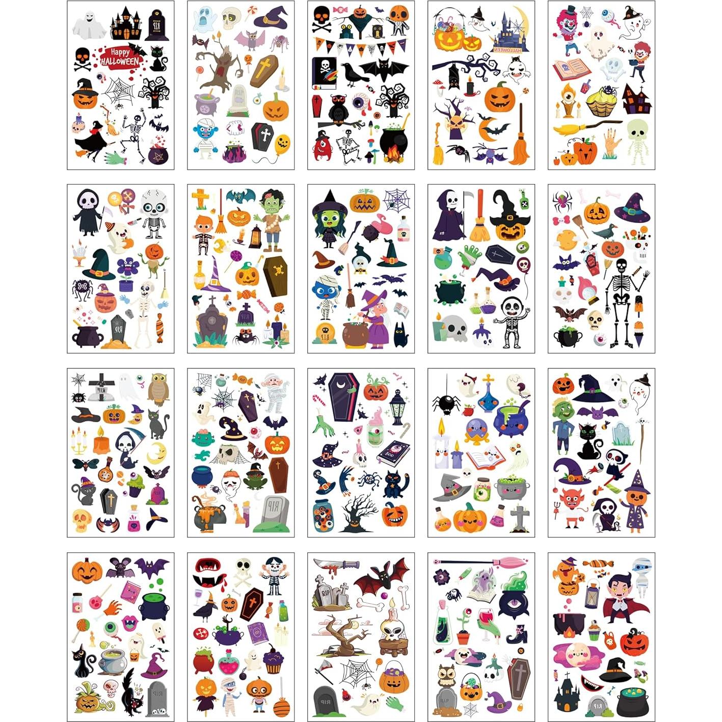 Tatuajes Temporales para Niños Awinmay - 360 Piezas Halloween