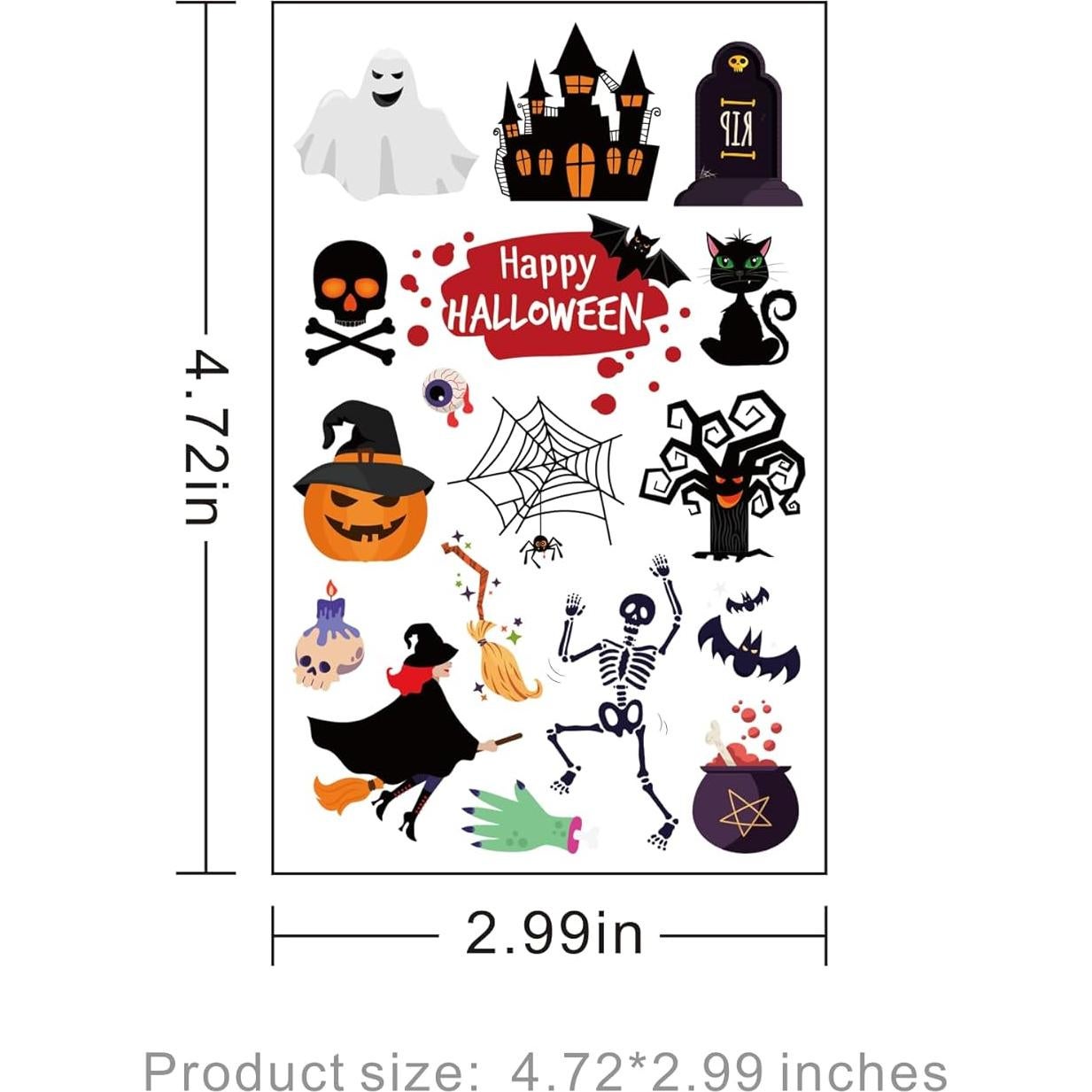 Tatuajes Temporales para Niños Awinmay - 360 Piezas Halloween