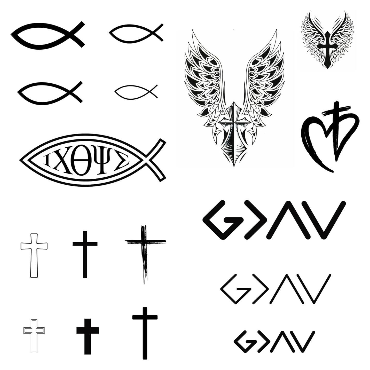 Tatuajes Temporales One Grace - Dios es Mayor que Altibajos