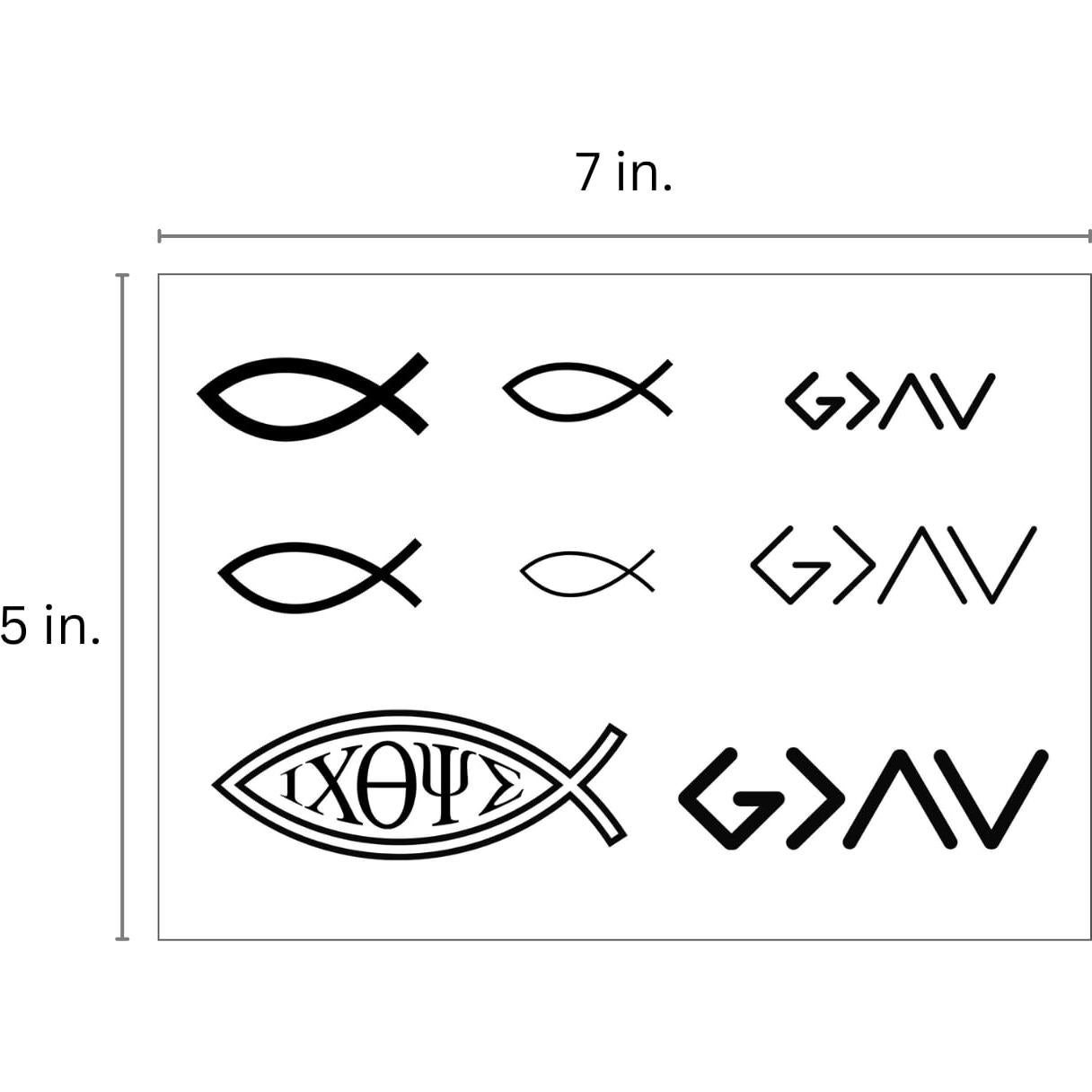 Tatuajes Temporales One Grace - Dios es Mayor que Altibajos