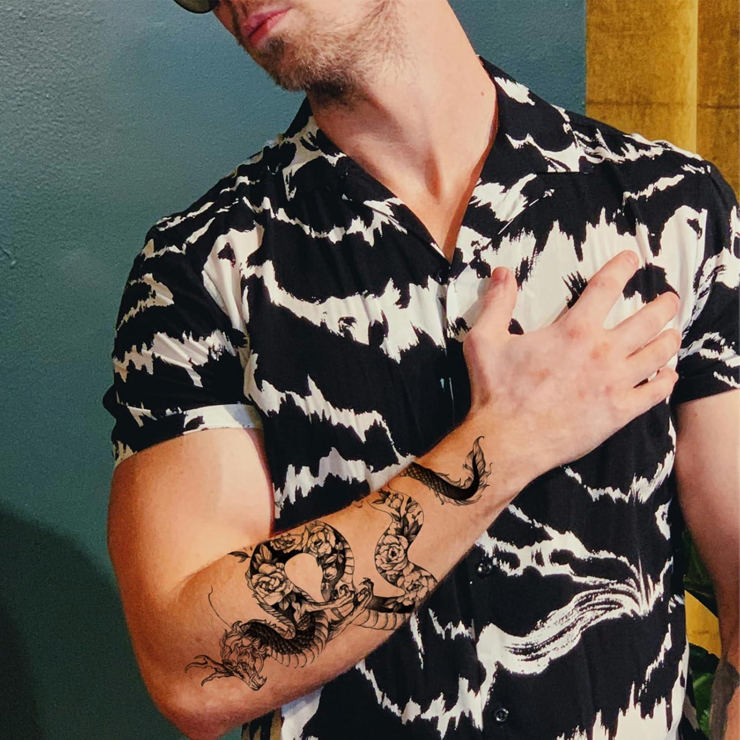 Tatuajes Temporales Dragón Briyhose 10 Hojas 21x11.4cm