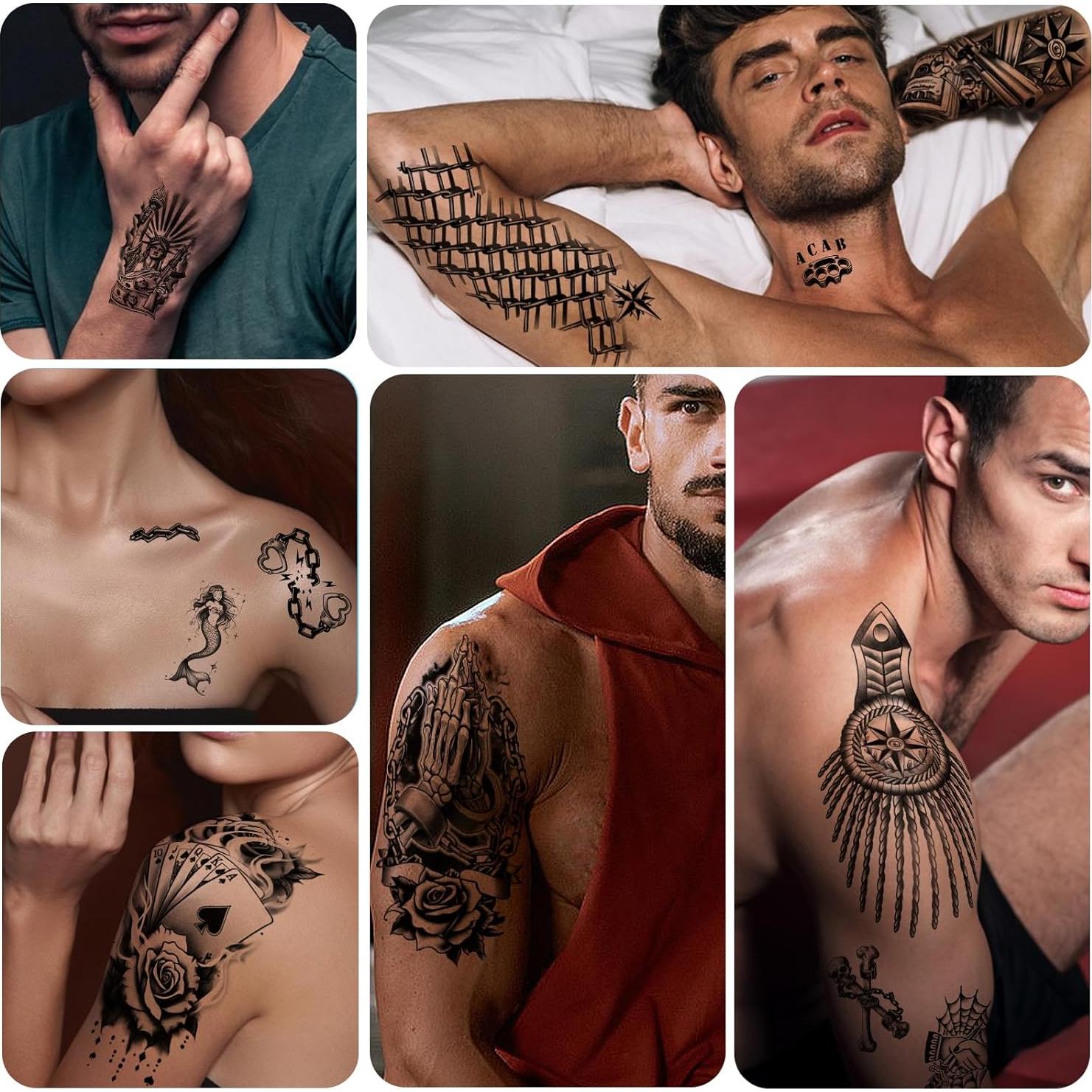 77 Hojas Tatuajes Temporales Weipbwor Calaveras y Más