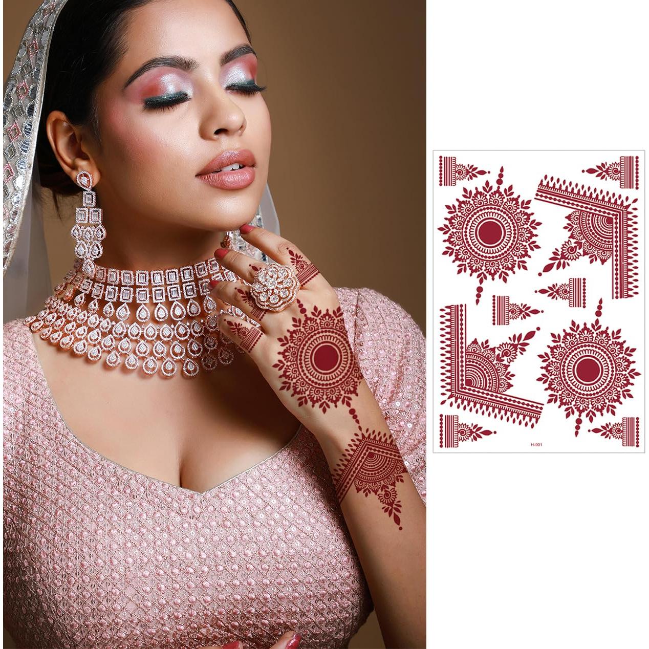 Calcomanías de Tatuajes Temporales ChurlChurl - 9 Hojas Impermeables