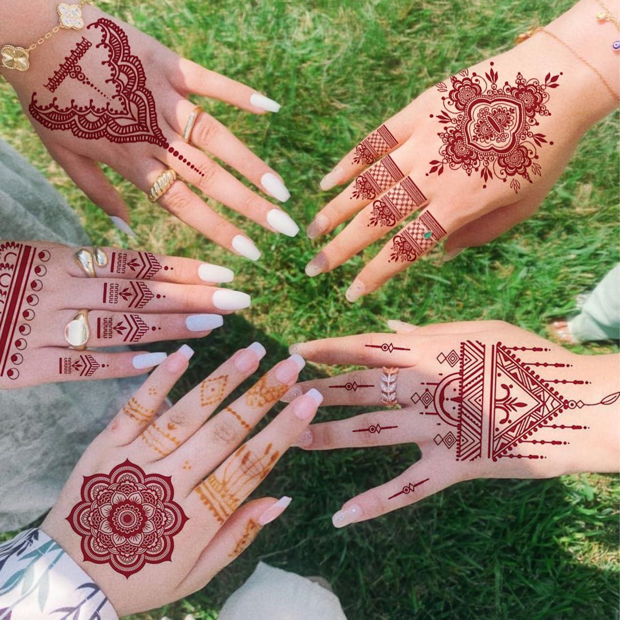 Calcomanías de Tatuajes Temporales ChurlChurl - 9 Hojas Impermeables