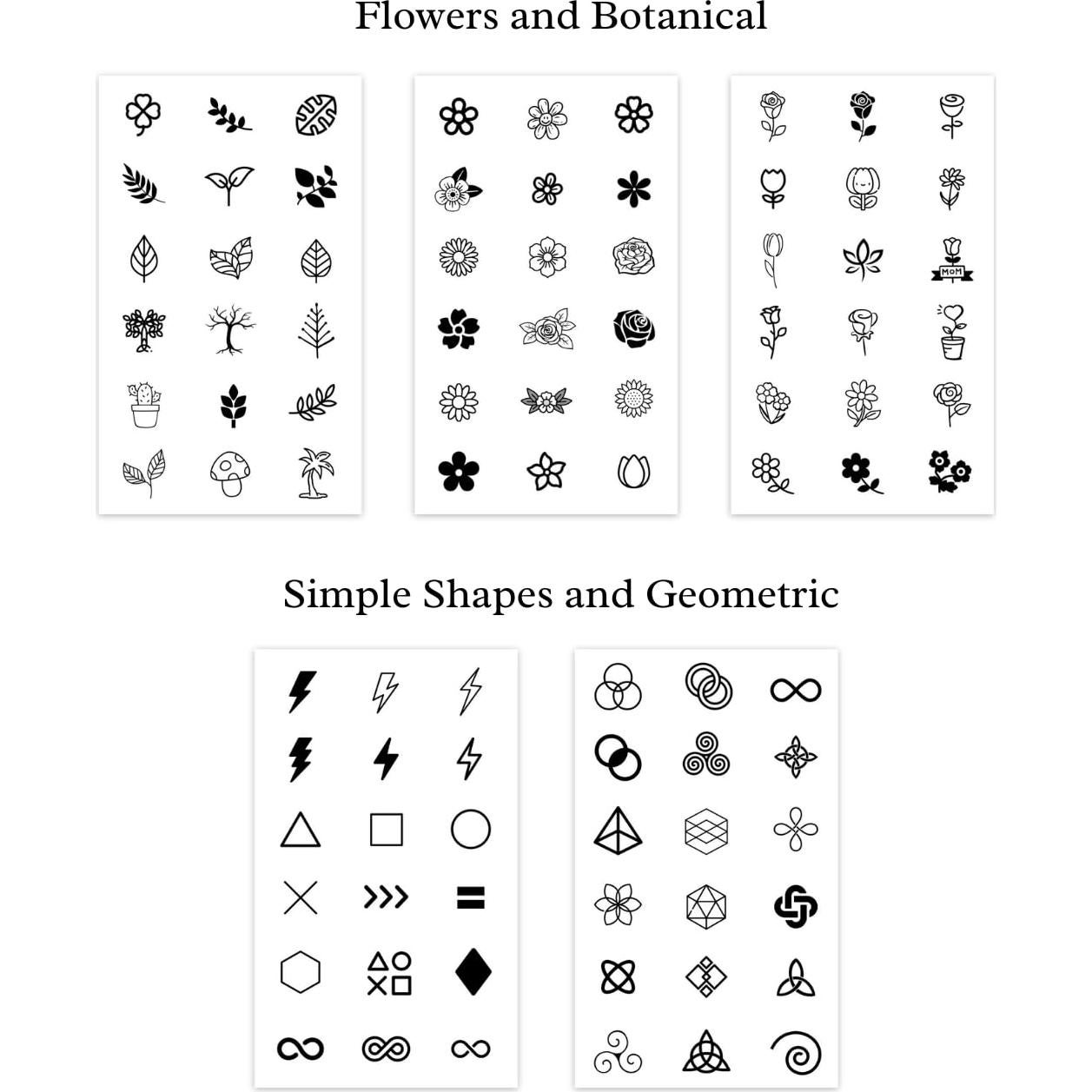 Tatuajes Temporales Pequeños One Grace - Realistas y Resistentes al Agua