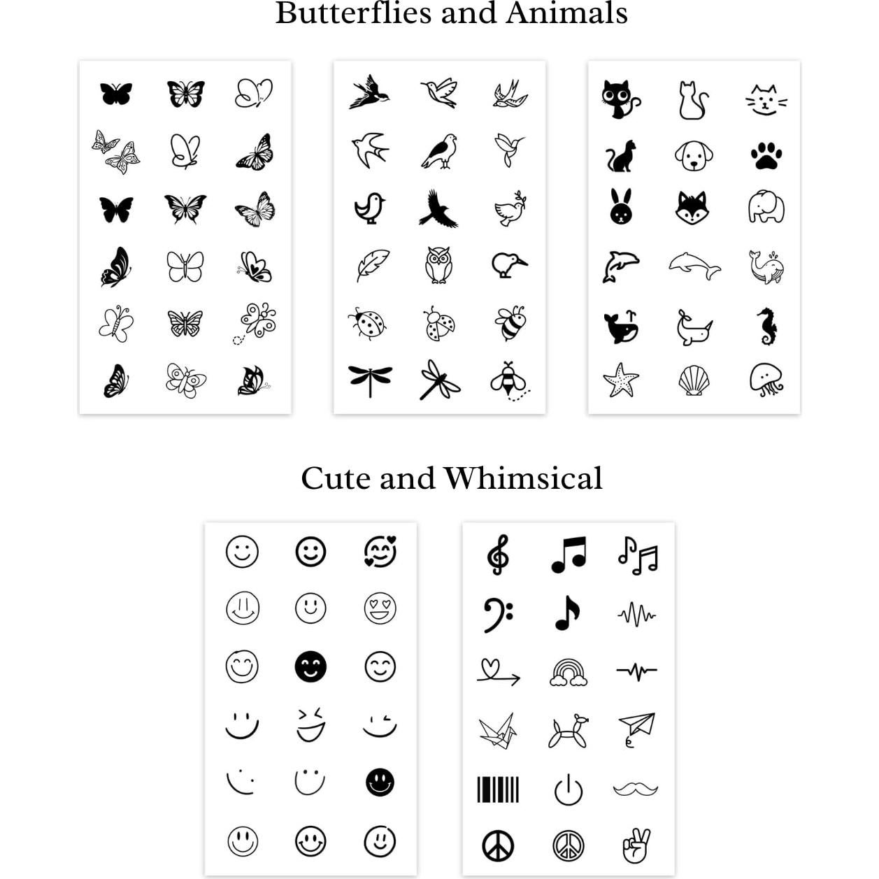 Tatuajes Temporales Pequeños One Grace - Realistas y Resistentes al Agua