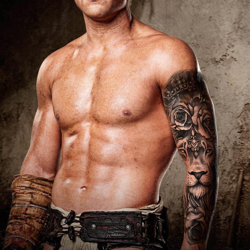 6 Hojas Tatuajes Temporales Realistas KOTBS Animales 17x45cm