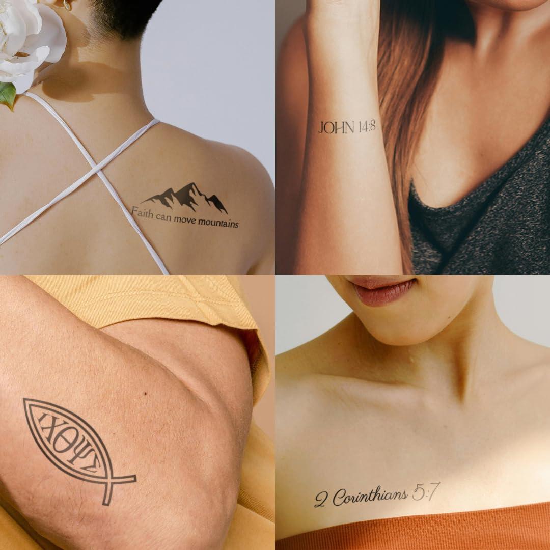 Tatuajes Temporales Cristianos One Grace - Escrituras Inspiradoras