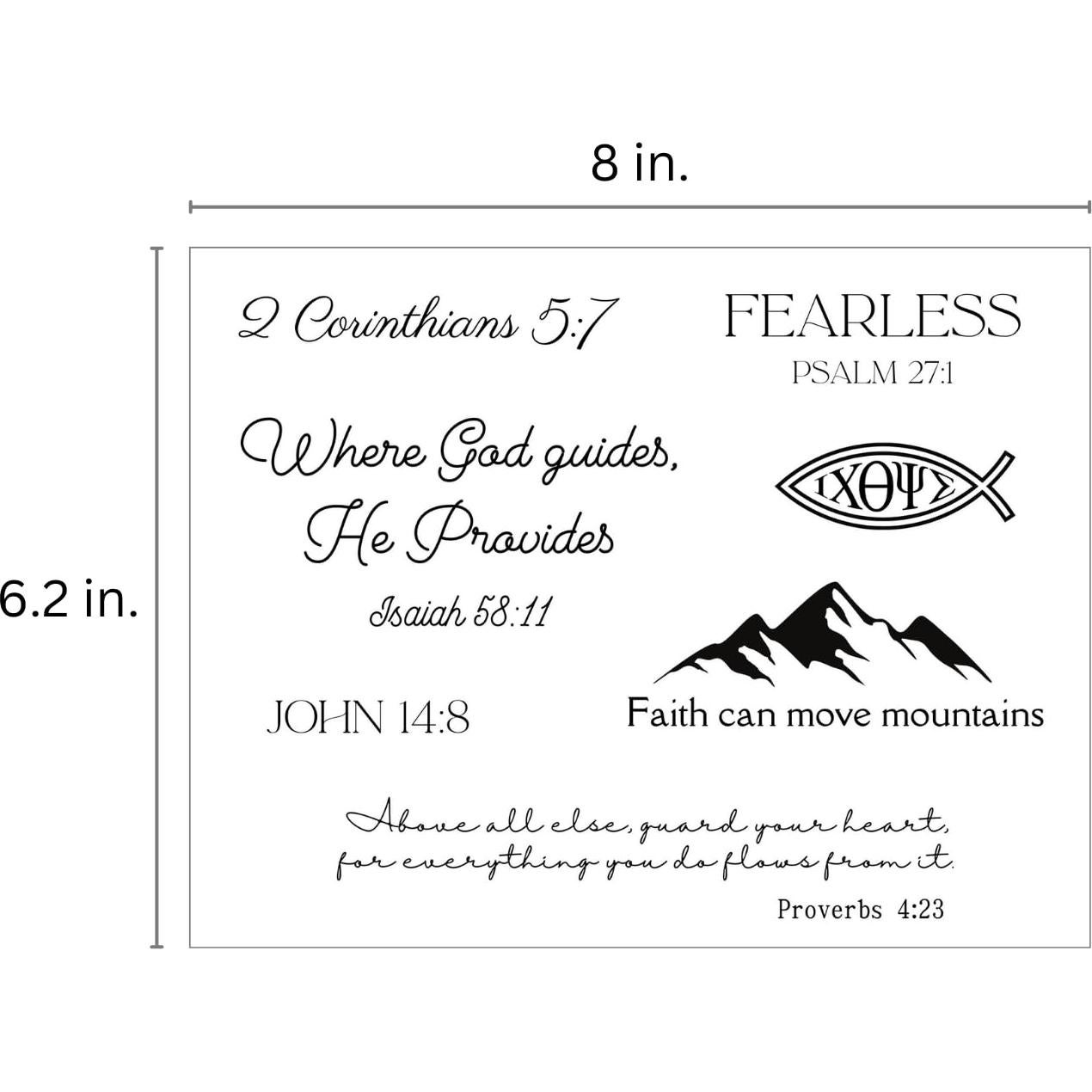 Tatuajes Temporales Cristianos One Grace - Escrituras Inspiradoras