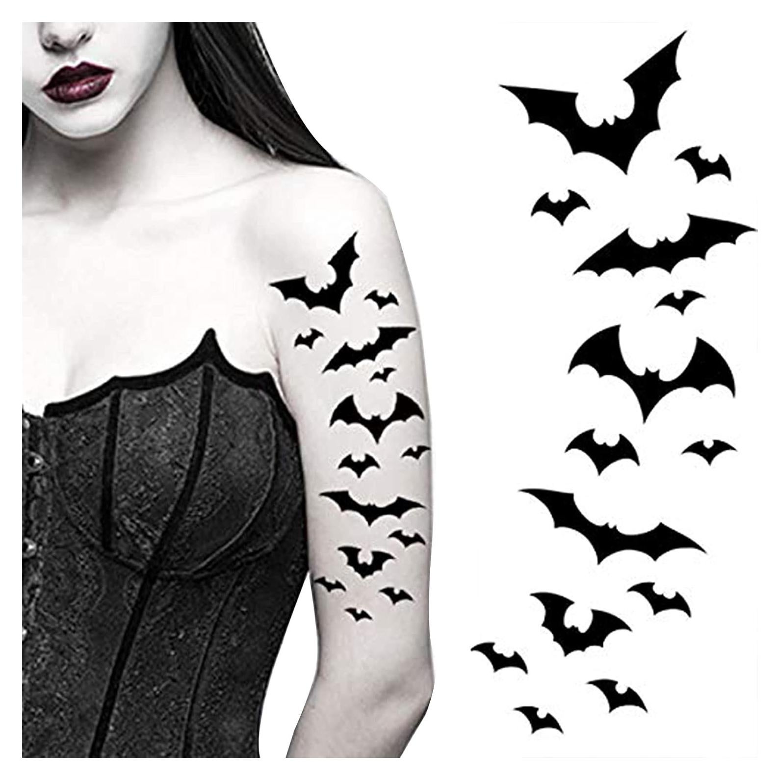 Tatuajes Temporales Murciélago Halloween - Tatodays 21x15cm