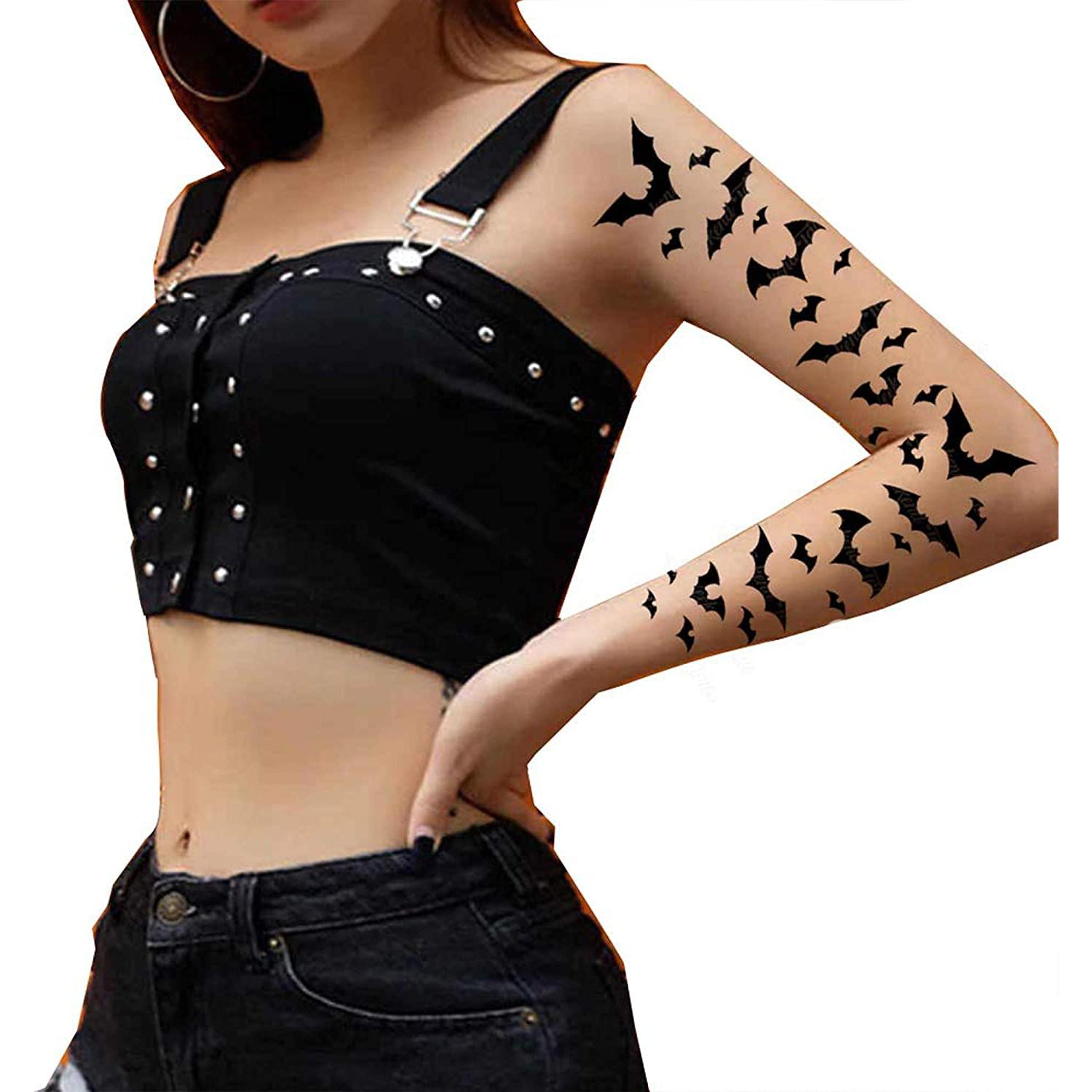 Tatuajes Temporales Murciélago Halloween - Tatodays 21x15cm