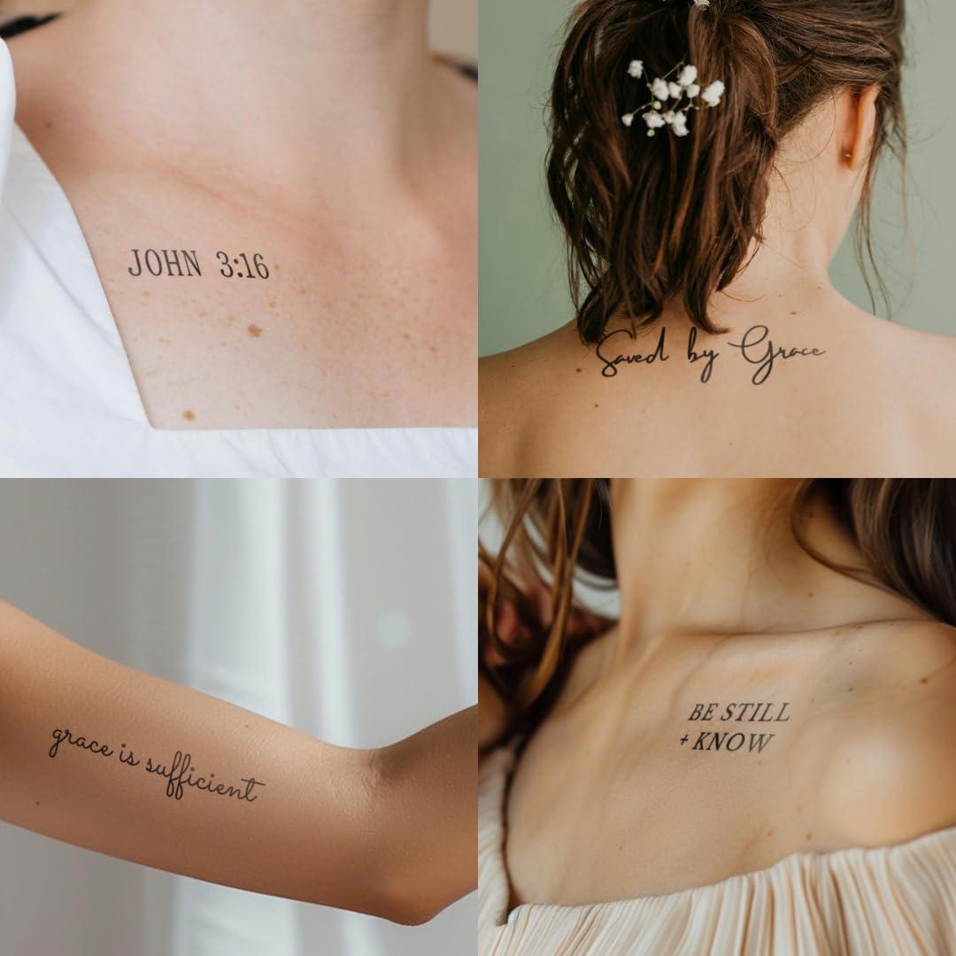 Tatuajes Temporales One Grace - Escrituras Motivacionales