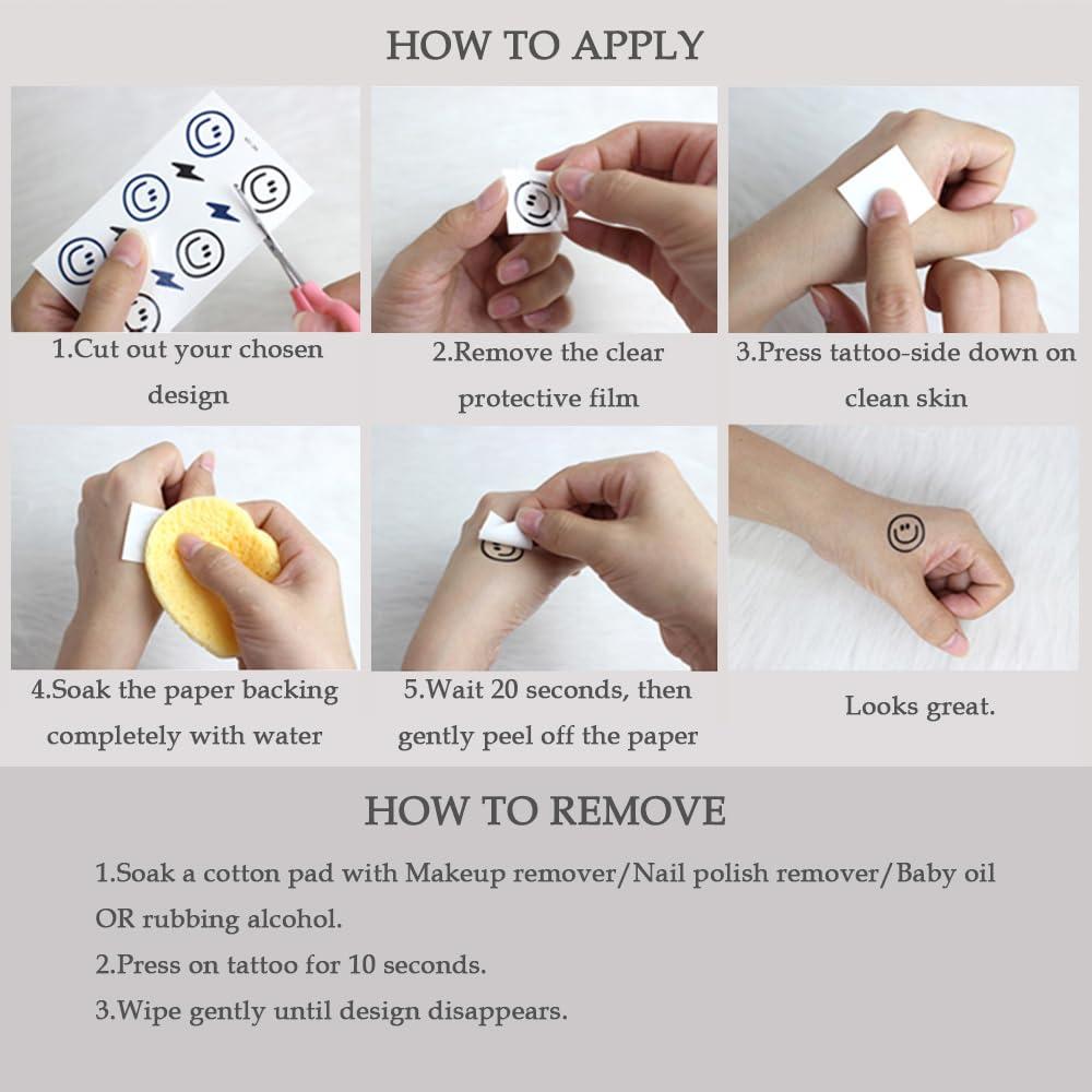 6 Hojas de Tatuajes Temporales Oottati a Prueba de Agua 120x75mm