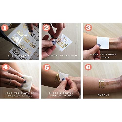 Tatuajes Temporales Henna Oro Rosa Terra - 75+ Diseños Impermeables