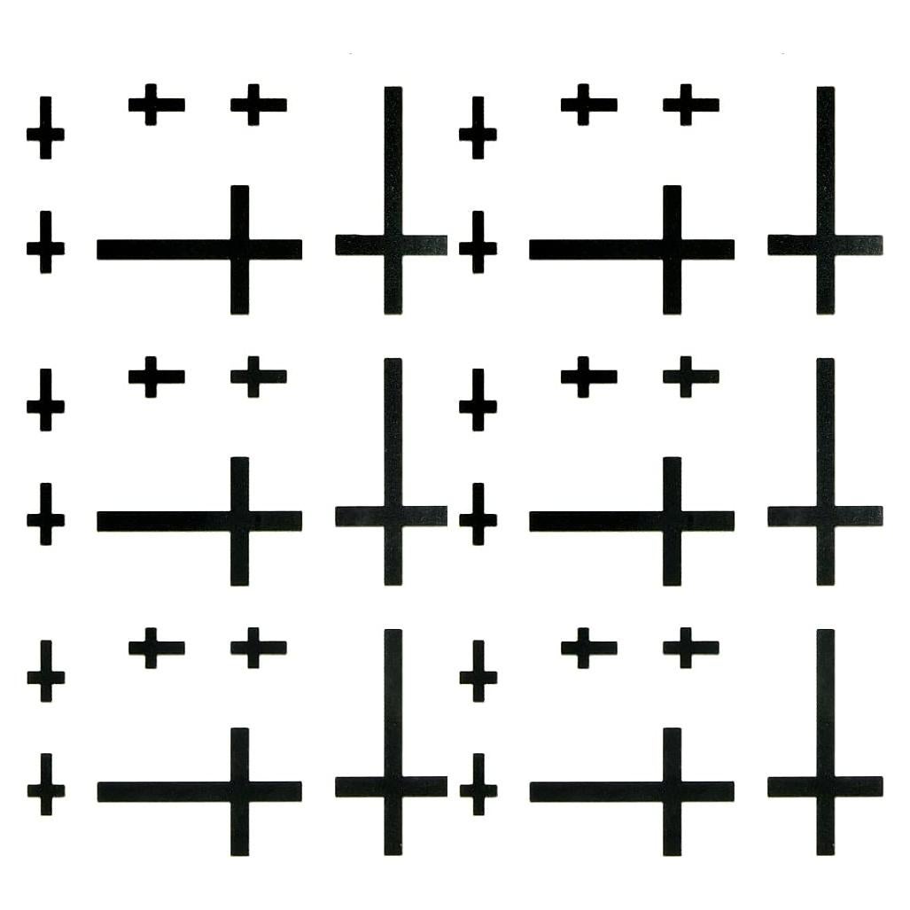 Tatuaje Temporal Cruz Dedo Oottati - Juego de 2, 10.5x6 cm