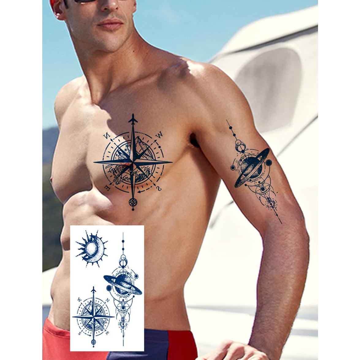 Tatuajes Temporales Semipermanentes PADOUN Espaciales 6 Hojas