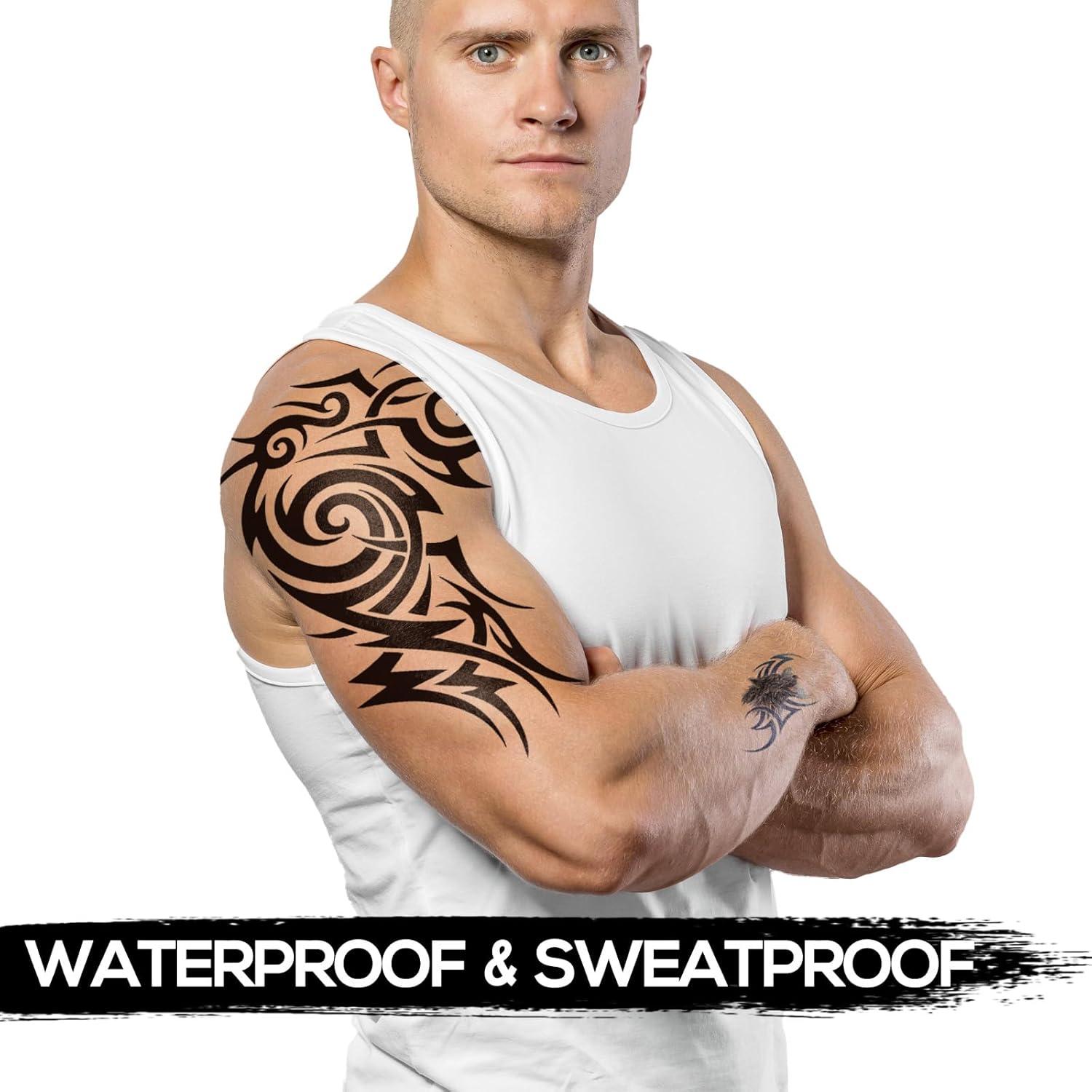 Tatuajes Temporales Impermeables Kotbs - 2 Hojas Totem Tribal