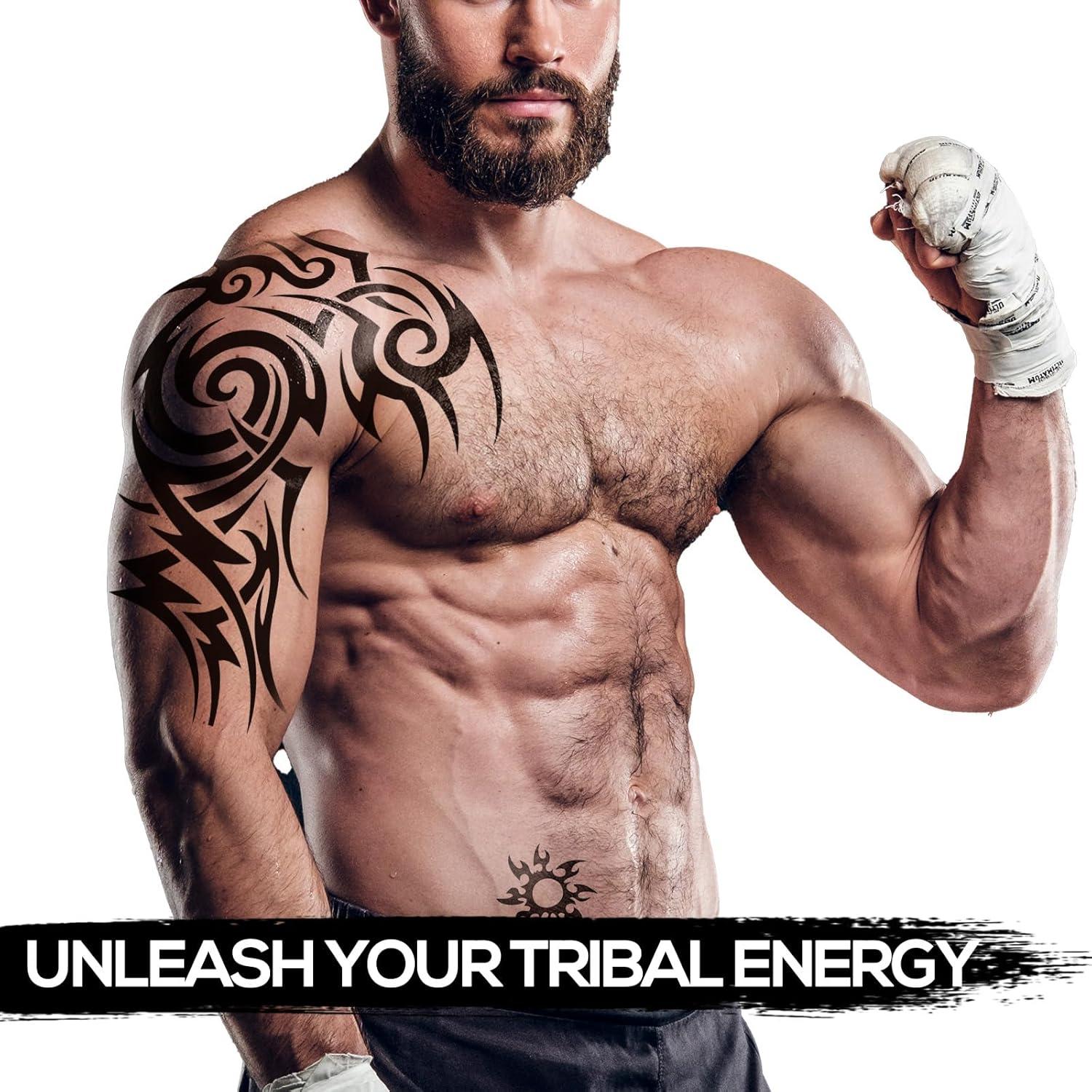 Tatuajes Temporales Impermeables Kotbs - 2 Hojas Totem Tribal