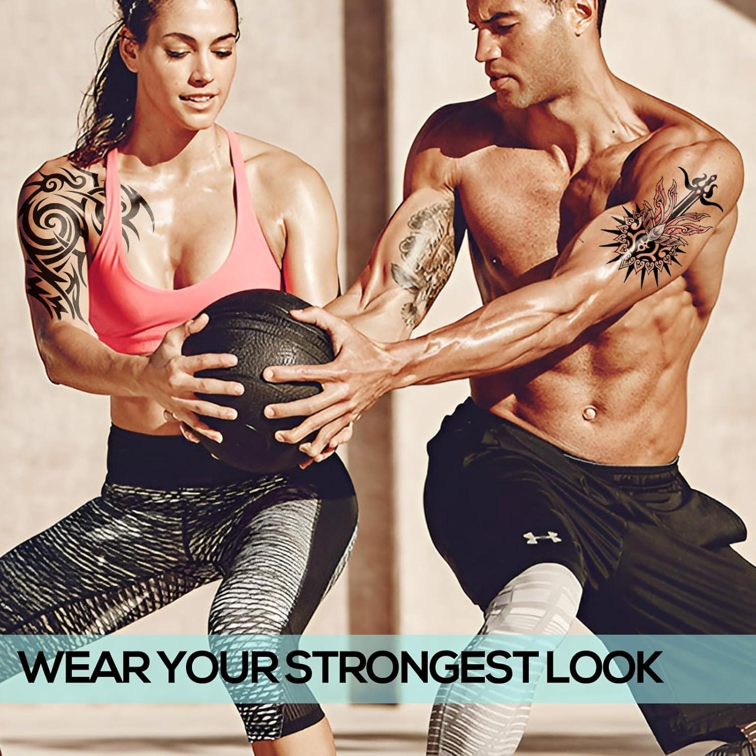 Tatuajes Temporales Impermeables Kotbs - 2 Hojas Totem Tribal