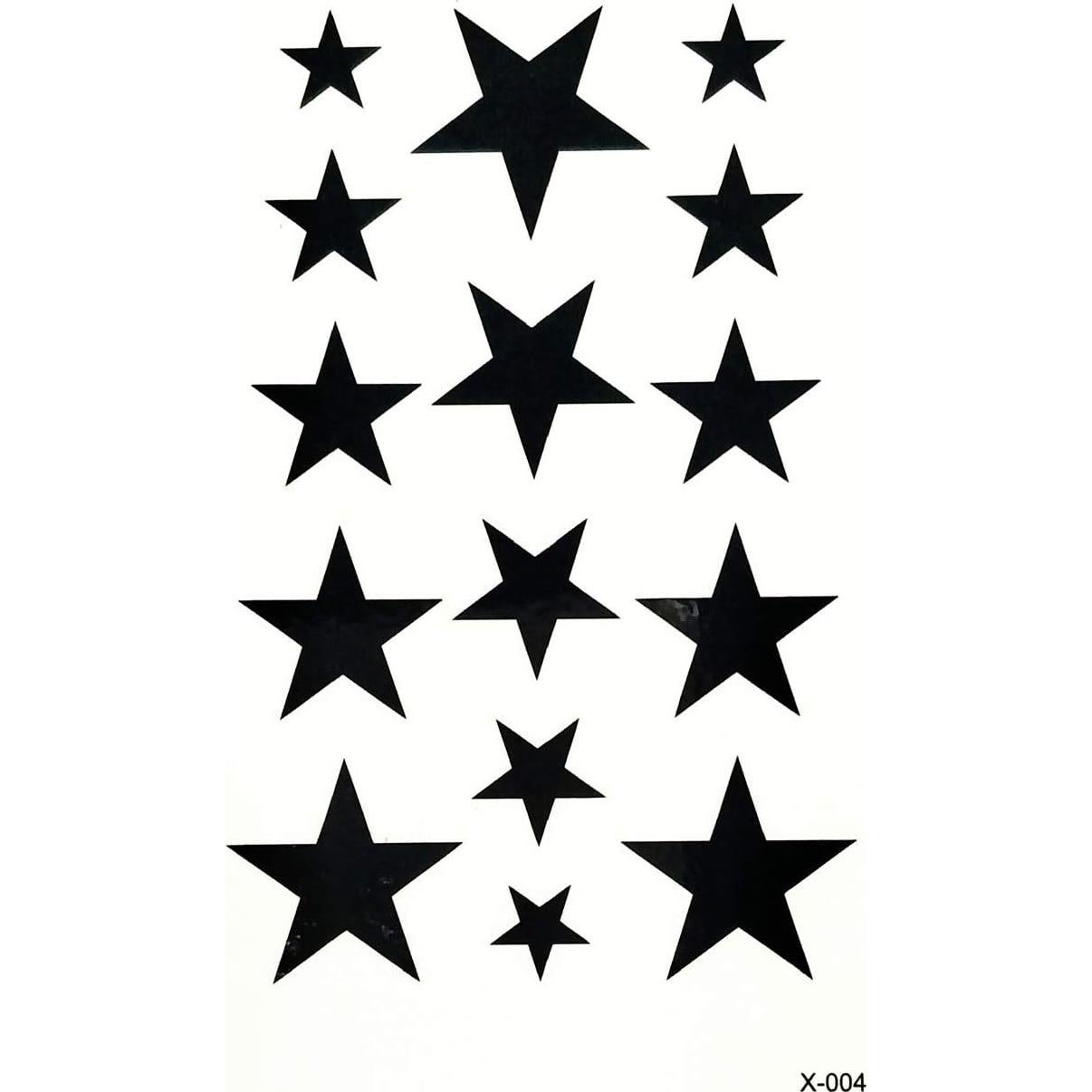 Tatuajes Temporales Impermeables PARITA Estrellas 5.8x10.4cm 3 PCS