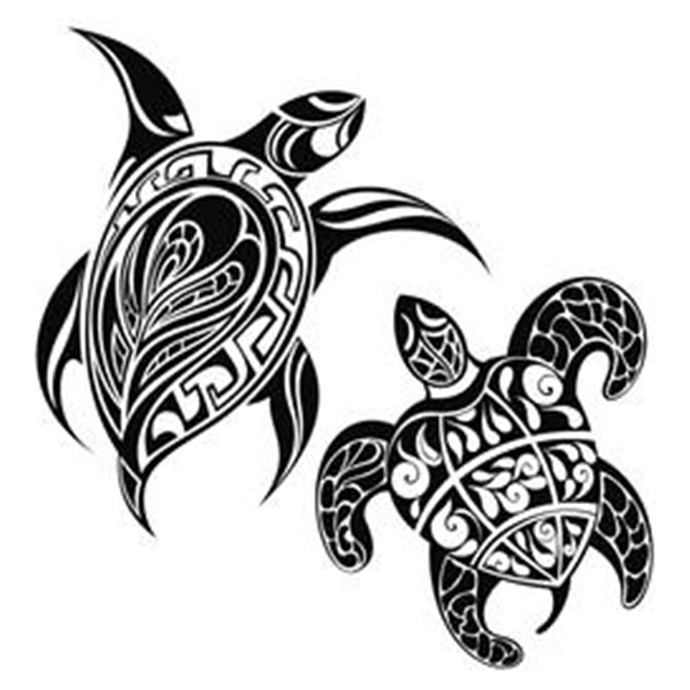 Tatuajes Temporales Tortuga Jctato 6 Pcs 9.5x9.5cm