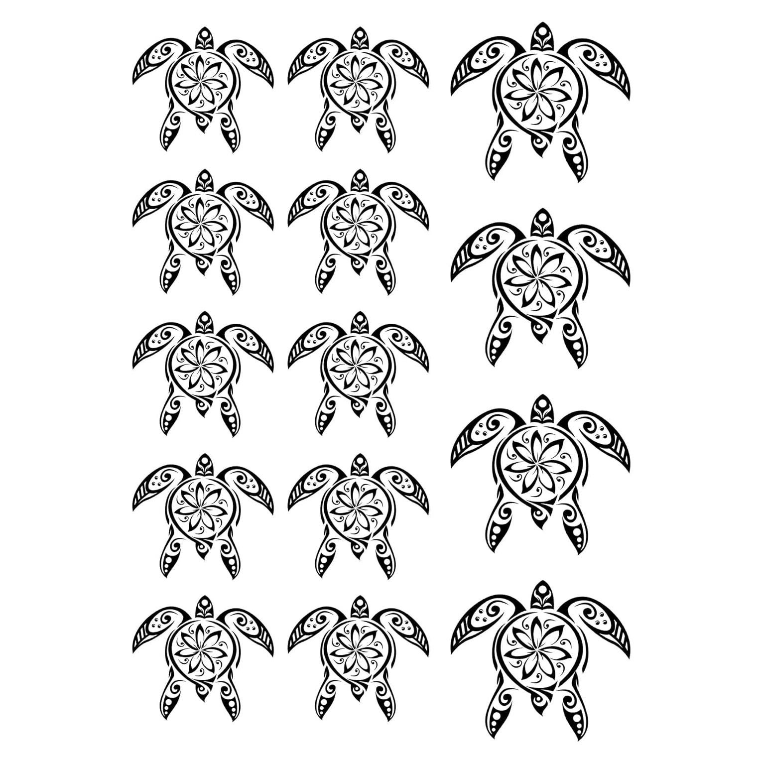 Tatuajes Temporales Tortugas Maorí Tribal 30 Piezas