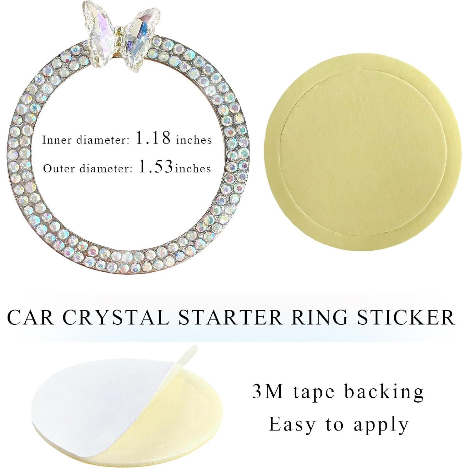 Cubierta de Botón de Encendido DXNQ Mariposa Brillante 3.88cm