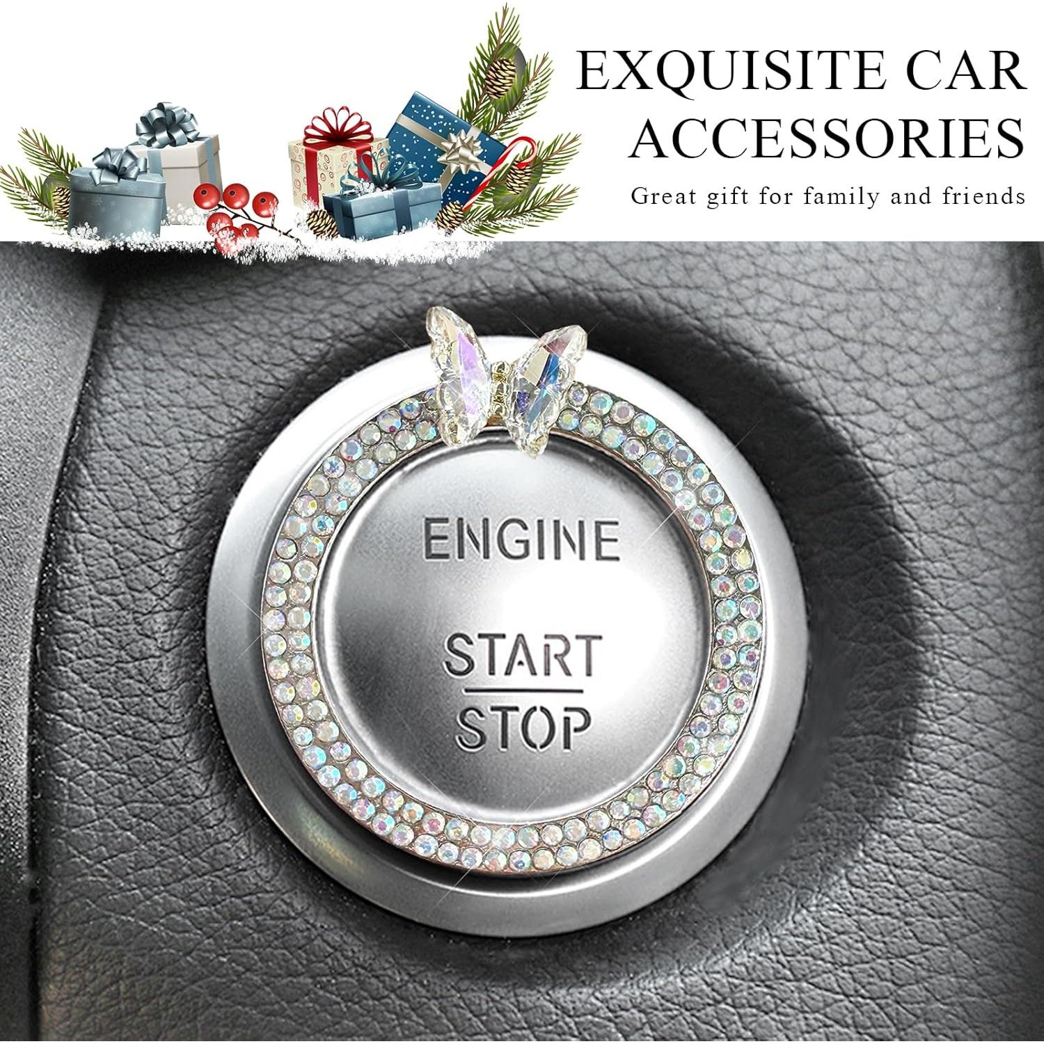 Cubierta de Botón de Encendido DXNQ Mariposa Brillante 3.88cm