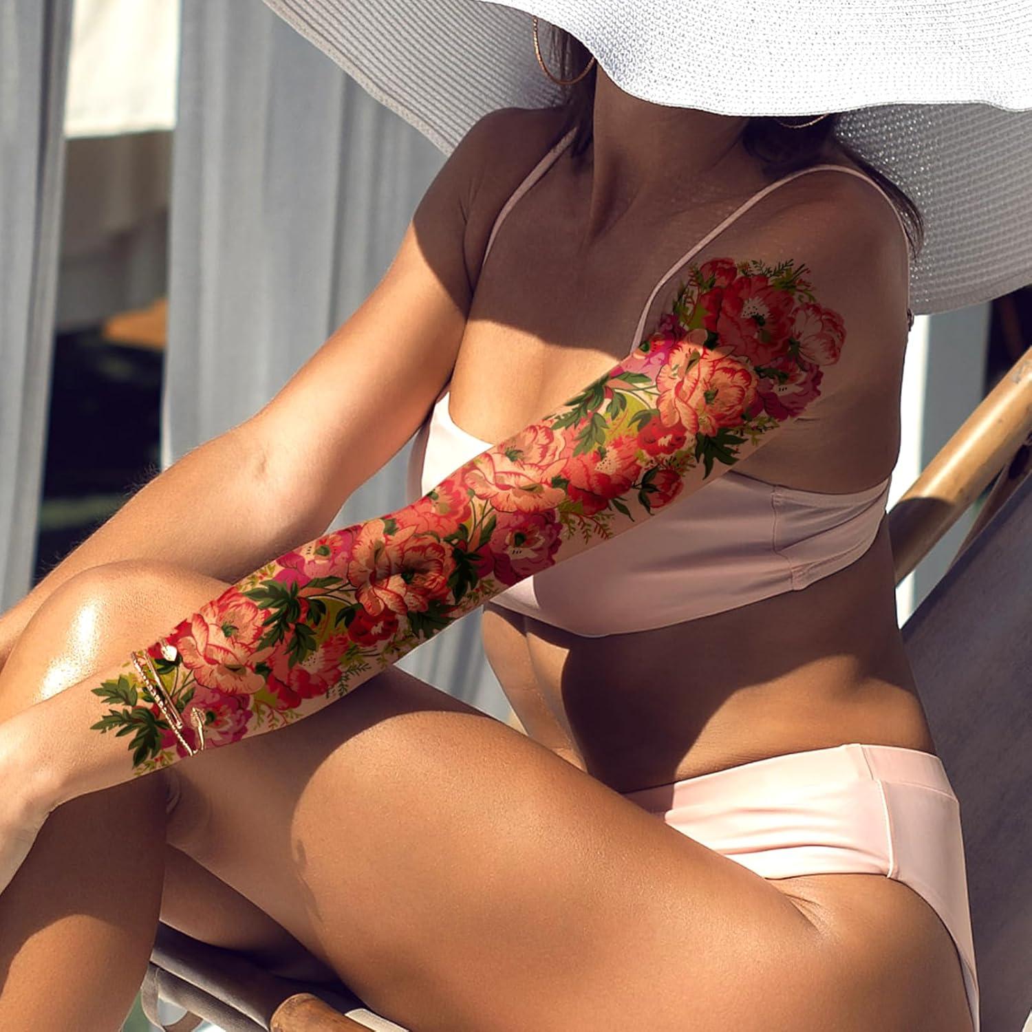 8 Hojas Tatuajes Temporales Impermeables VERKSTAD para Brazo