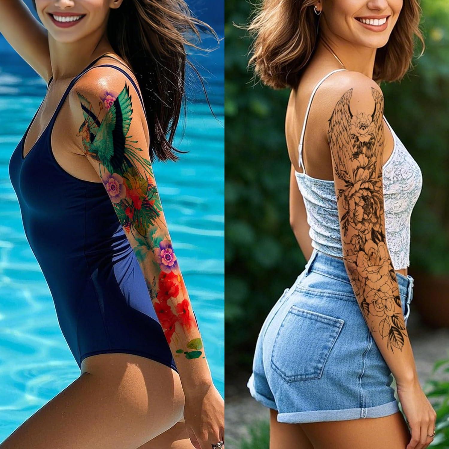 8 Hojas Tatuajes Temporales Impermeables VERKSTAD para Brazo