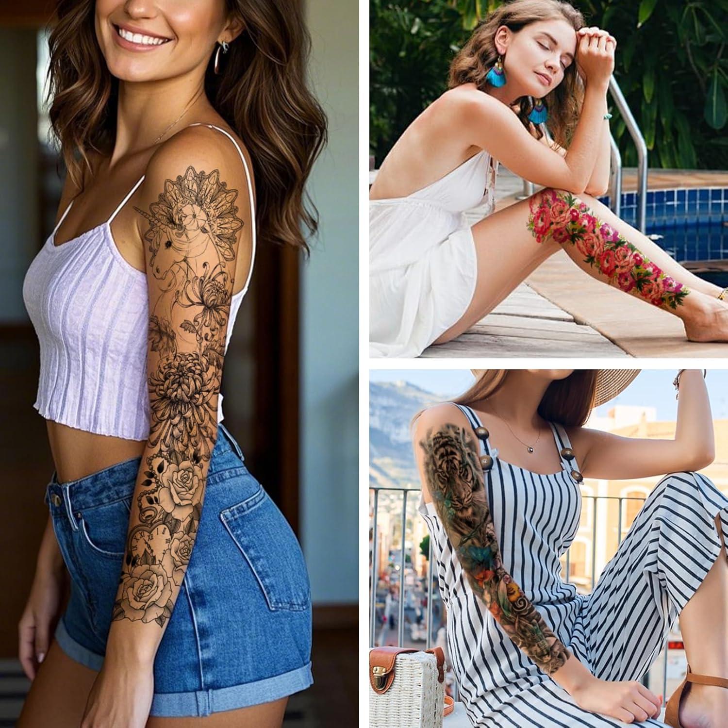 8 Hojas Tatuajes Temporales Impermeables VERKSTAD para Brazo