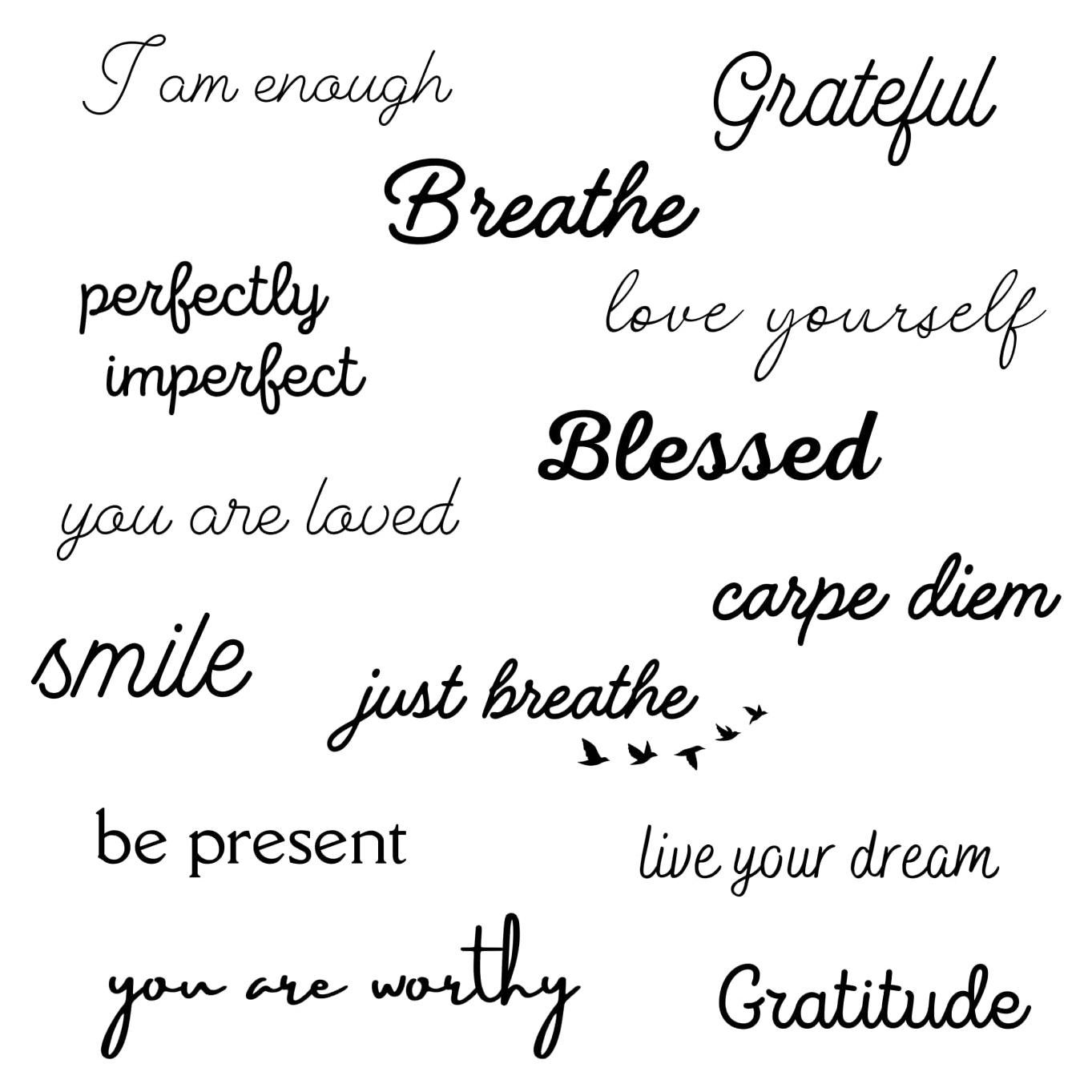 Tatuajes Temporales Inspiradores One Grace - Mini Palabras Motivacionales