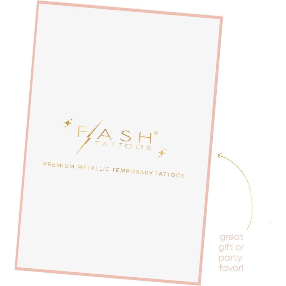 Set de 25 Tatuajes Temporales Metálicos Flash Tattoos