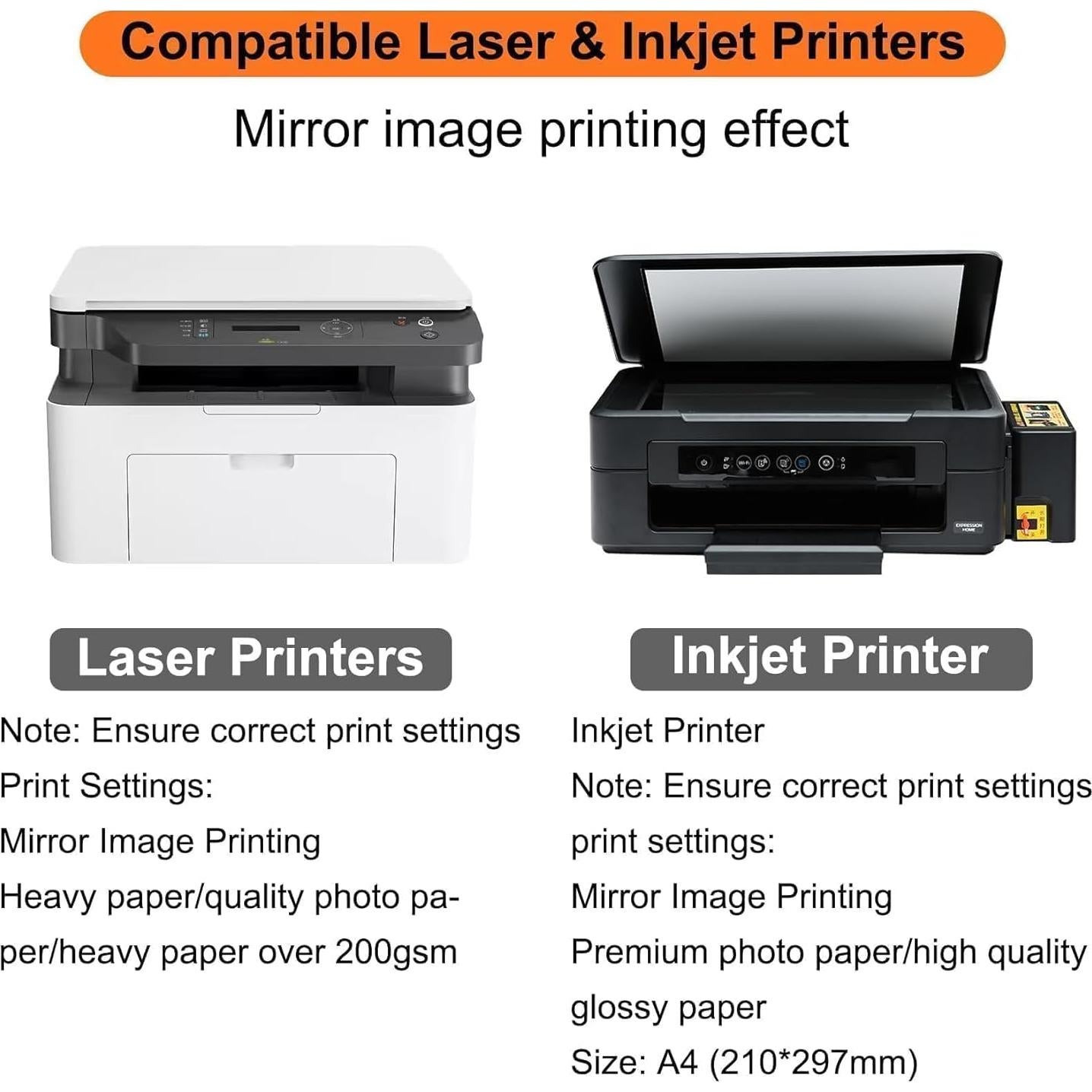 CARGEN Papel de Tatuaje Temporal Imprimible 10 Juegos 21.6x27.9cm