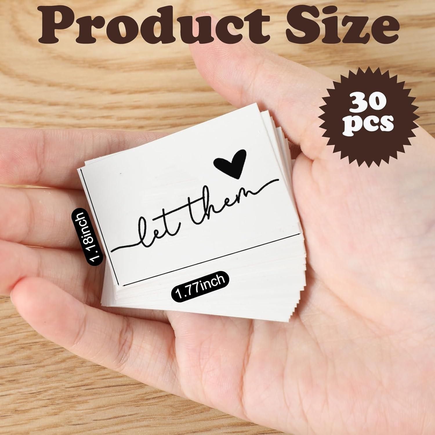 30 Tatuajes Temporales Corazón Blulu Negros Impermeables